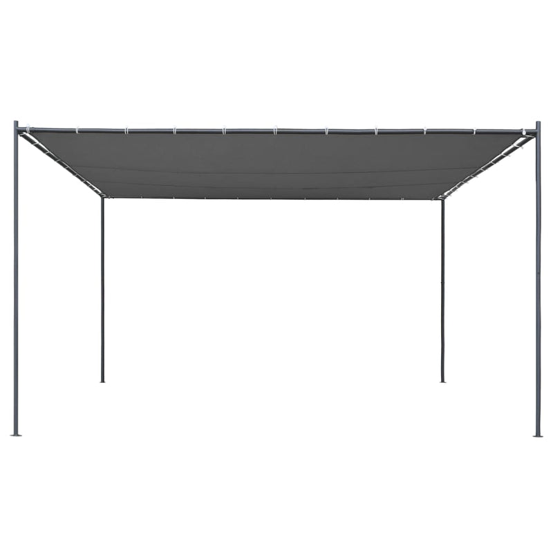 Gazebo with Slanted Roof 157.5"x157.5"x103.9" Anthracite 180 g/m?