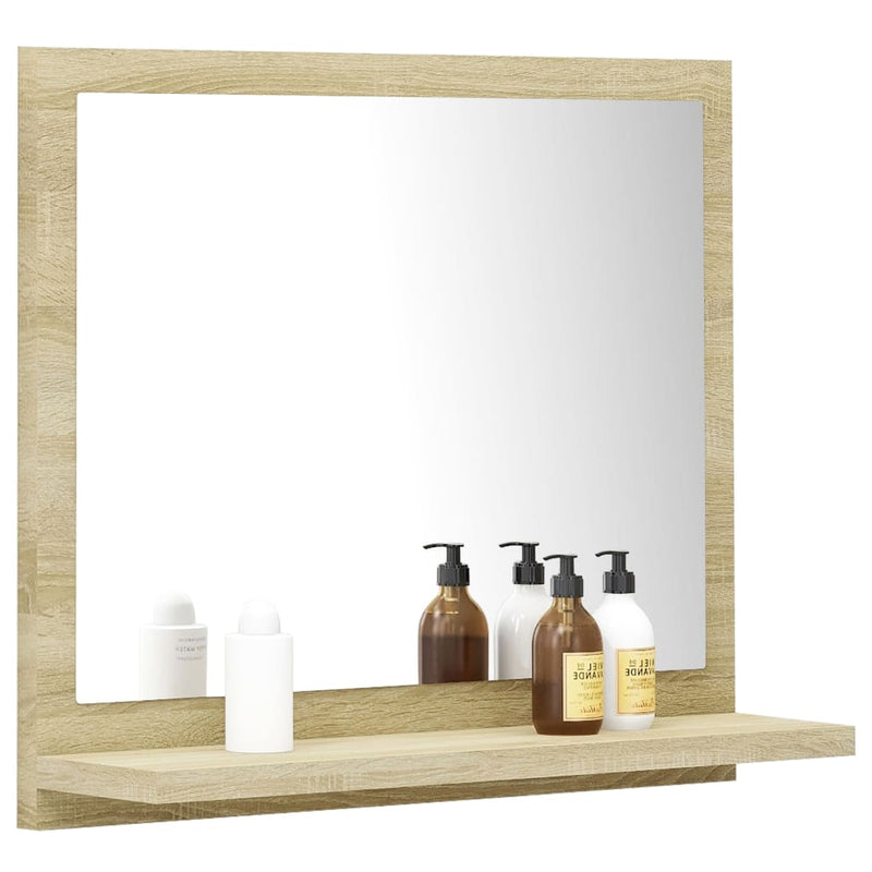 Bathroom Mirror Sonoma Oak 15.7"x4.1"x14.6" Chipboard