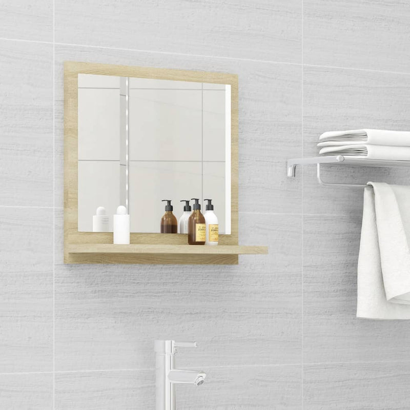 Bathroom Mirror Sonoma Oak 15.7"x4.1"x14.6" Chipboard