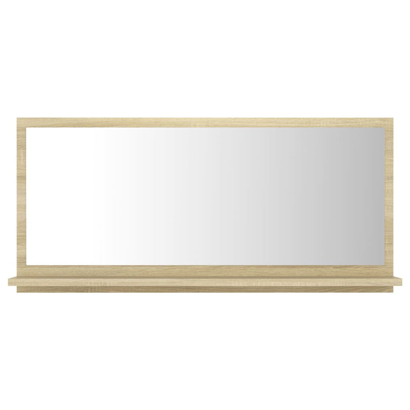 Bathroom Mirror Sonoma Oak 31.5"x4.1"x14.6" Chipboard