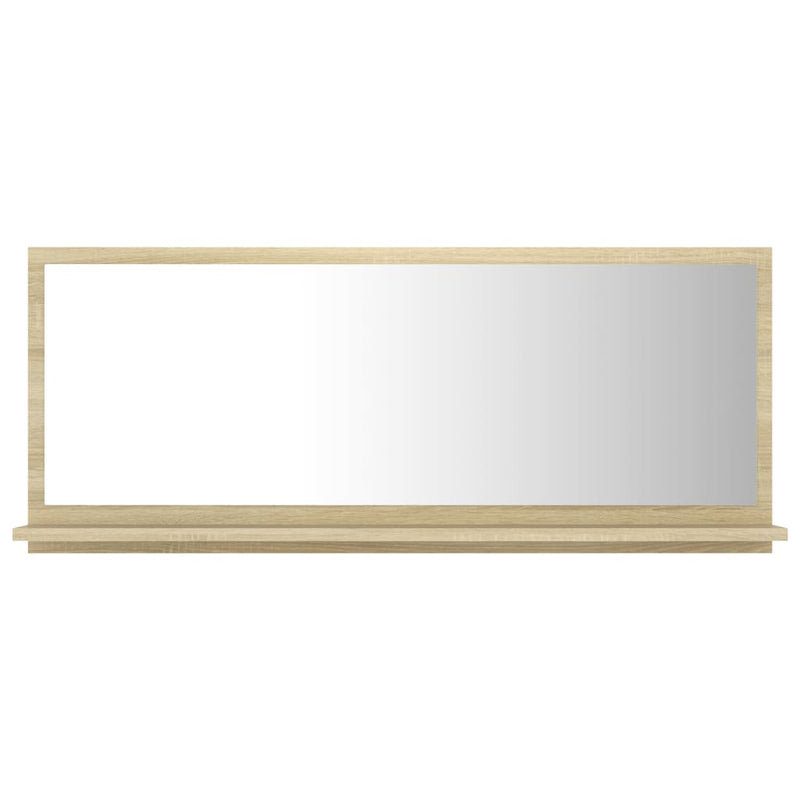 Bathroom Mirror Sonoma Oak 35.4"x4.1"x14.6" Chipboard