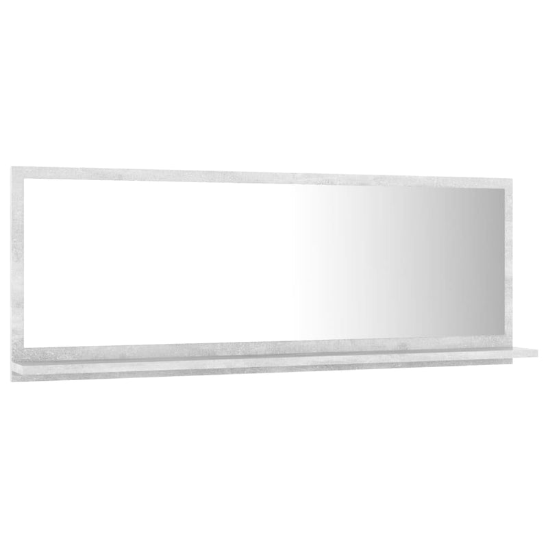 Bathroom Mirror Concrete Gray 39.4"x4.1"x14.6" Chipboard