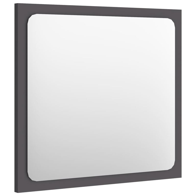 Bathroom Mirror Gray 15.7"x0.6"x14.6" Chipboard