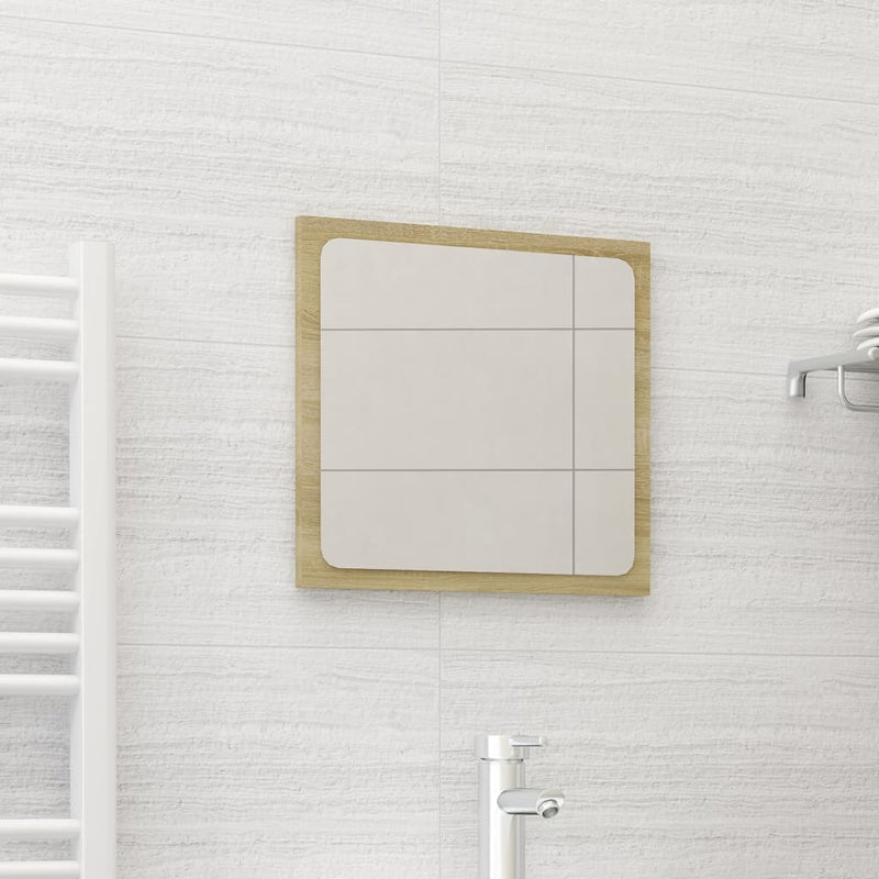 Bathroom Mirror Sonoma Oak 15.7"x0.6"x14.6" Chipboard
