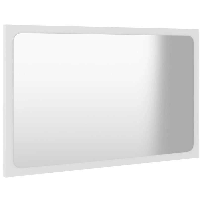 Bathroom Mirror White 23.6"x0.6"x14.6" Chipboard