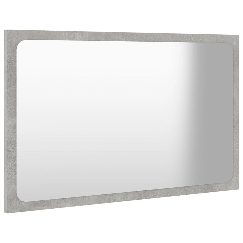 Bathroom Mirror Concrete Gray 23.6"x0.6"x14.6" Chipboard