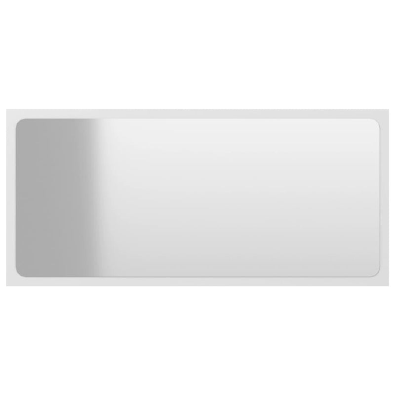 Bathroom Mirror White 31.5"x0.6"x14.6" Chipboard