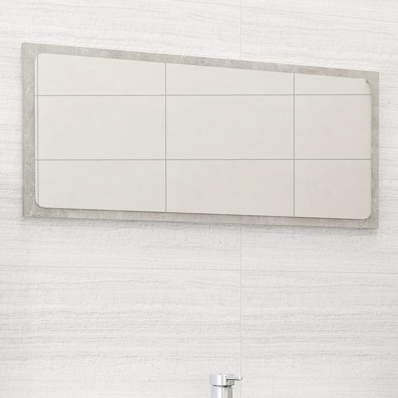Bathroom Mirror Concrete Gray 31.5"x0.6"x14.6" Chipboard