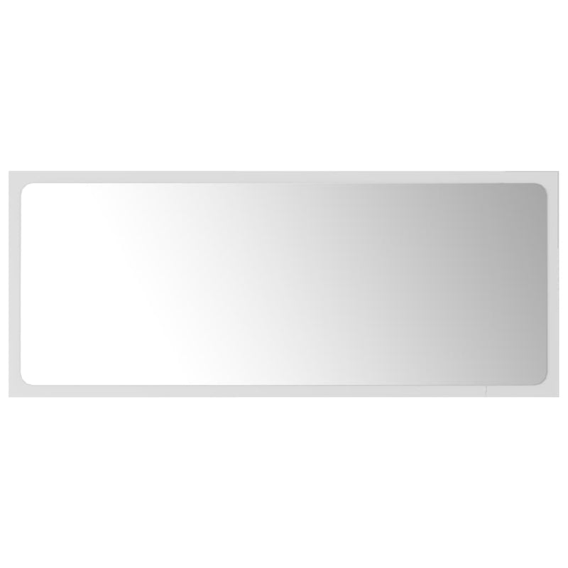 Bathroom Mirror White 35.4"x0.6"x14.6" Chipboard