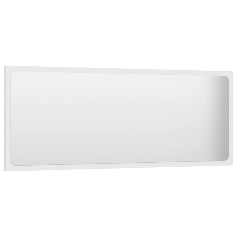 Bathroom Mirror White 39.4"x0.6"x14.6" Chipboard