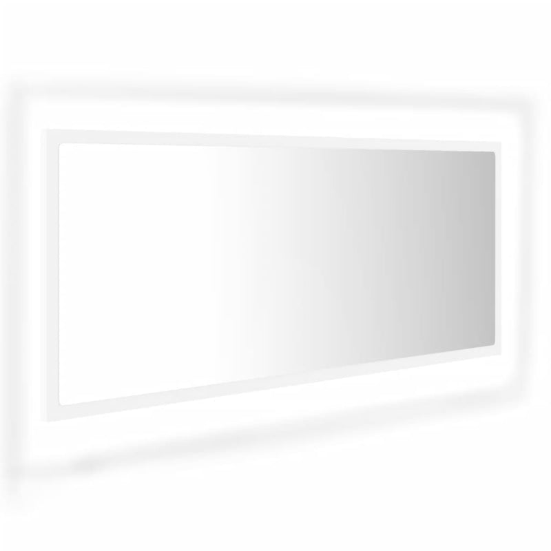 LED Bathroom Mirror White 39.4"x3.3"x14.6" Chipboard