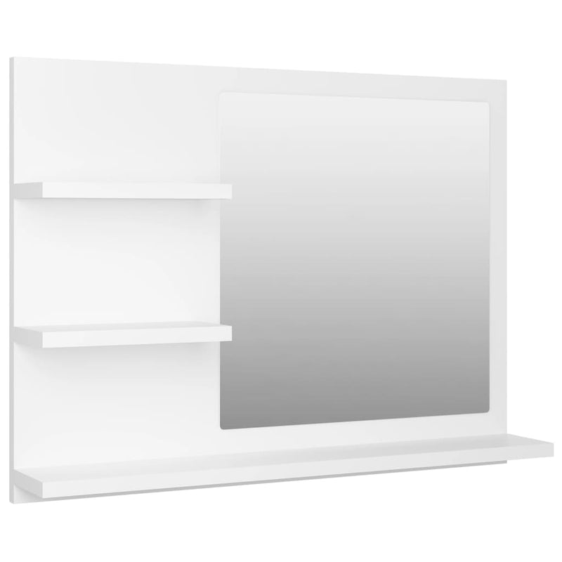 Bathroom Mirror White 23.6"x4.1"x17.7" Chipboard