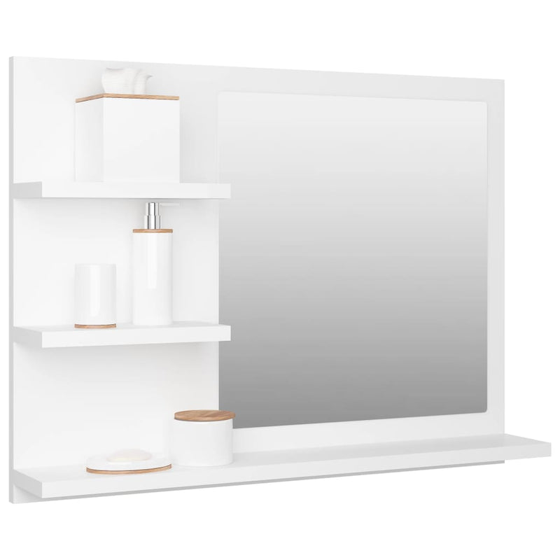 Bathroom Mirror White 23.6"x4.1"x17.7" Chipboard