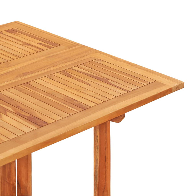 7 Piece Folding Patio Dining Set Solid Teak Wood