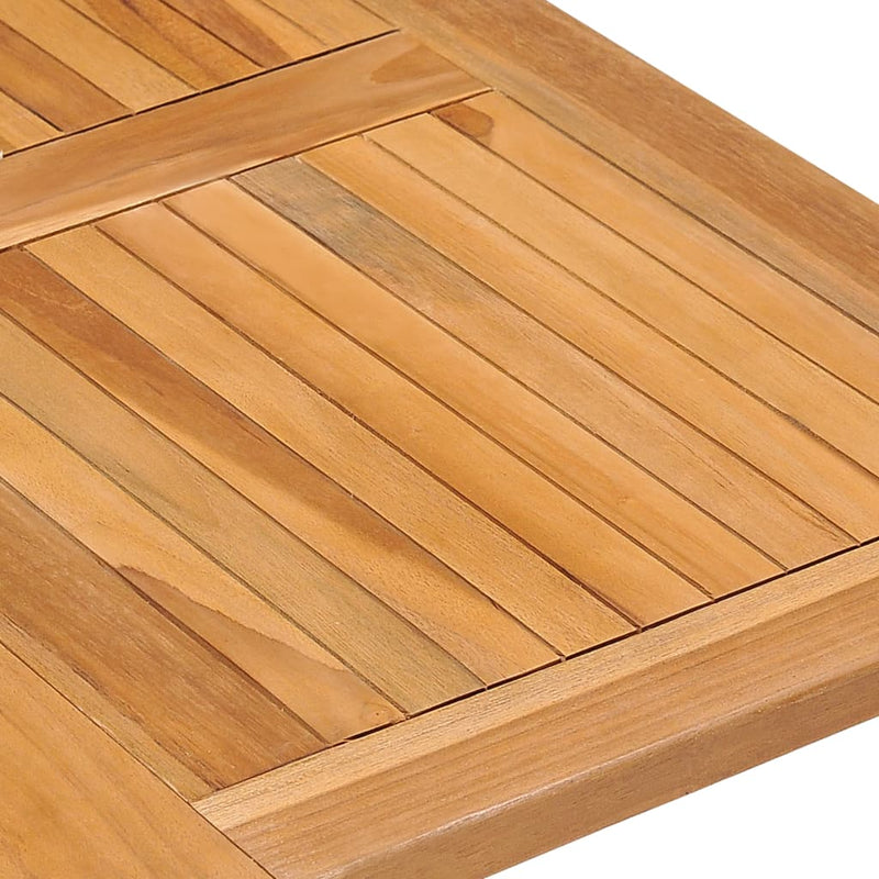 5 Piece Folding Patio Dining Set Solid Teak Wood