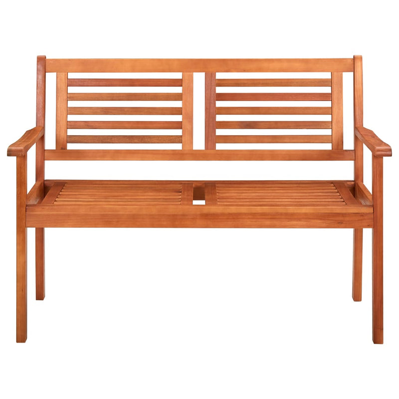 2-Seater Patio Bench 47.2" Solid Eucalyptus Wood