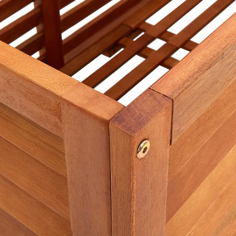 Patio Storage Box 59.1"x19.7"x21.7" Solid Eucalyptus Wood