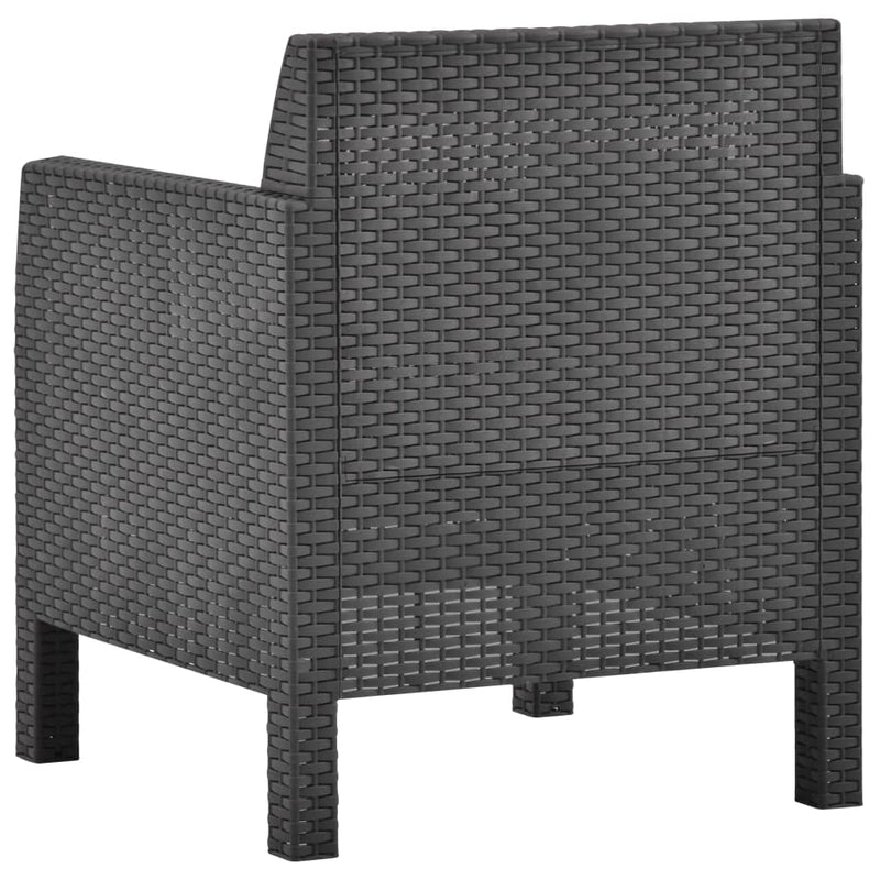Patio Chair with Cushion PP Anthracite