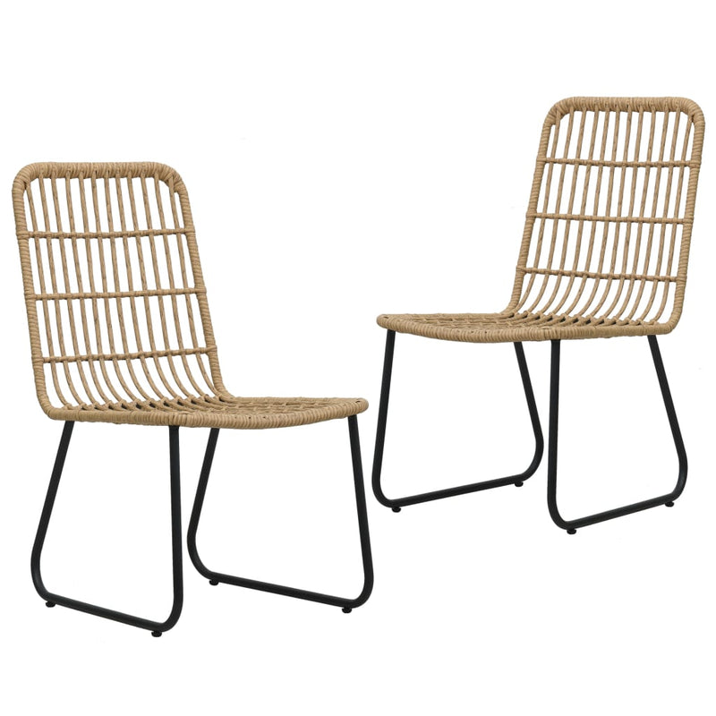 3 Piece Patio Dining Set Poly Rattan and Glass