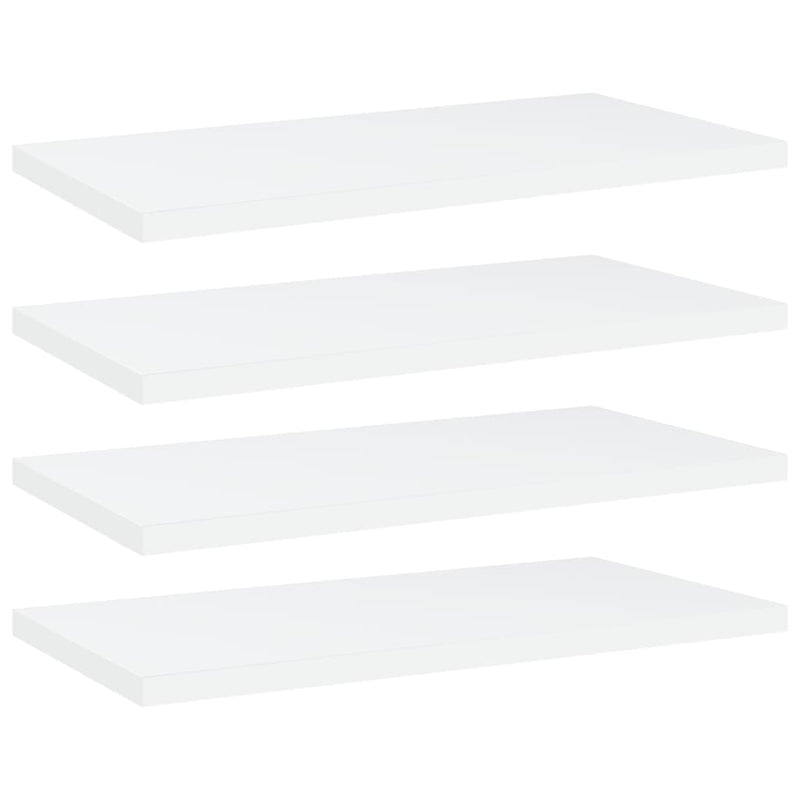 Bookshelf Boards 4 pcs White 15.7"x7.9"x0.6" Chipboard