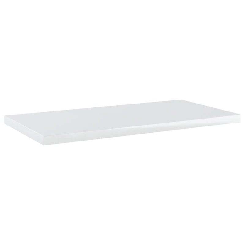 Bookshelf Boards 4 pcs High Gloss White 15.7"x7.9"x0.6" Chipboard