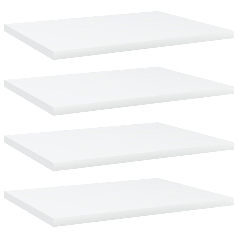 Bookshelf Boards 4 pcs White 15.7"x11.8"x0.6" Chipboard