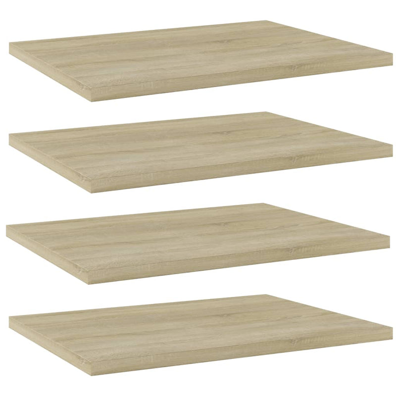 Bookshelf Boards 4 pcs Sonoma Oak 15.7"x11.8"x0.6" Chipboard