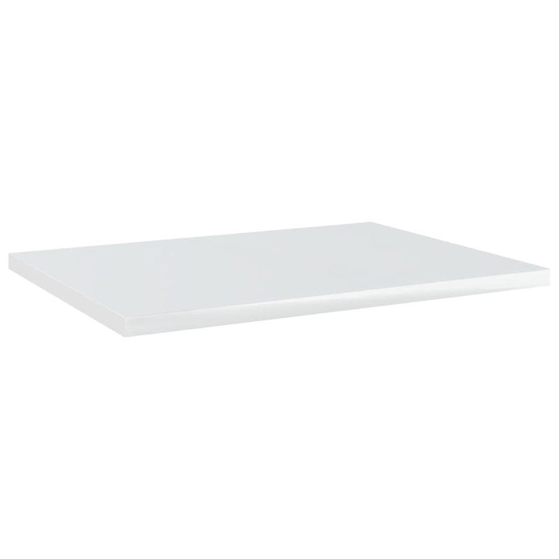Bookshelf Boards 4 pcs High Gloss White 15.7"x11.8"x0.6" Chipboard