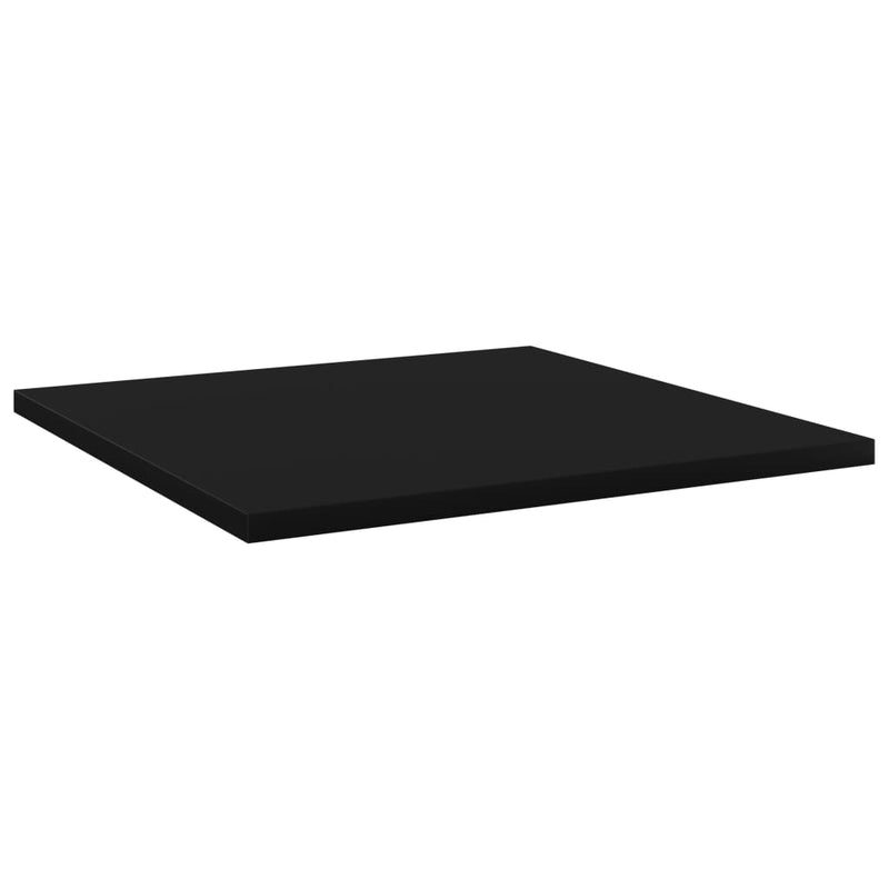 Bookshelf Boards 4 pcs Black 15.7"x15.7"x0.6" Chipboard