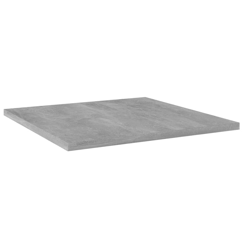 Bookshelf Boards 8 pcs Concrete Gray 15.7"x15.7"x0.6" Chipboard
