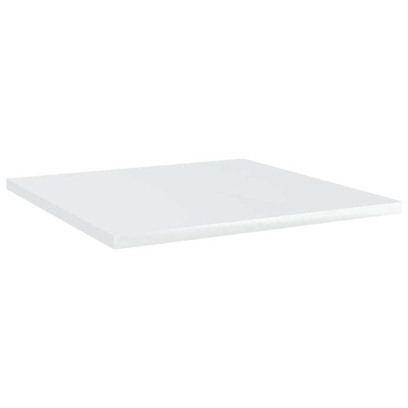 Bookshelf Boards 8 pcs High Gloss White 15.7"x15.7"x0.6" Chipboard