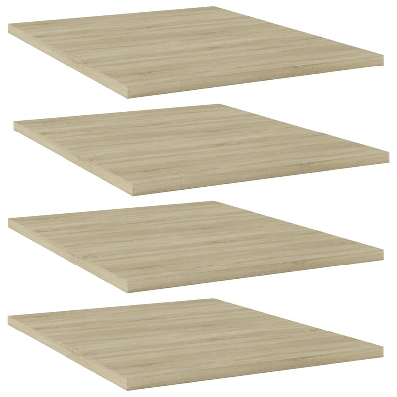 Bookshelf Boards 4 pcs Sonoma Oak 15.7"x19.7"x0.6" Chipboard