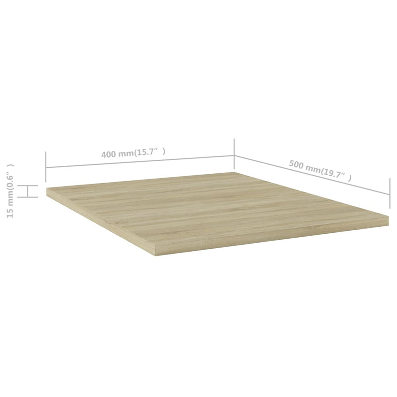Bookshelf Boards 4 pcs Sonoma Oak 15.7"x19.7"x0.6" Chipboard