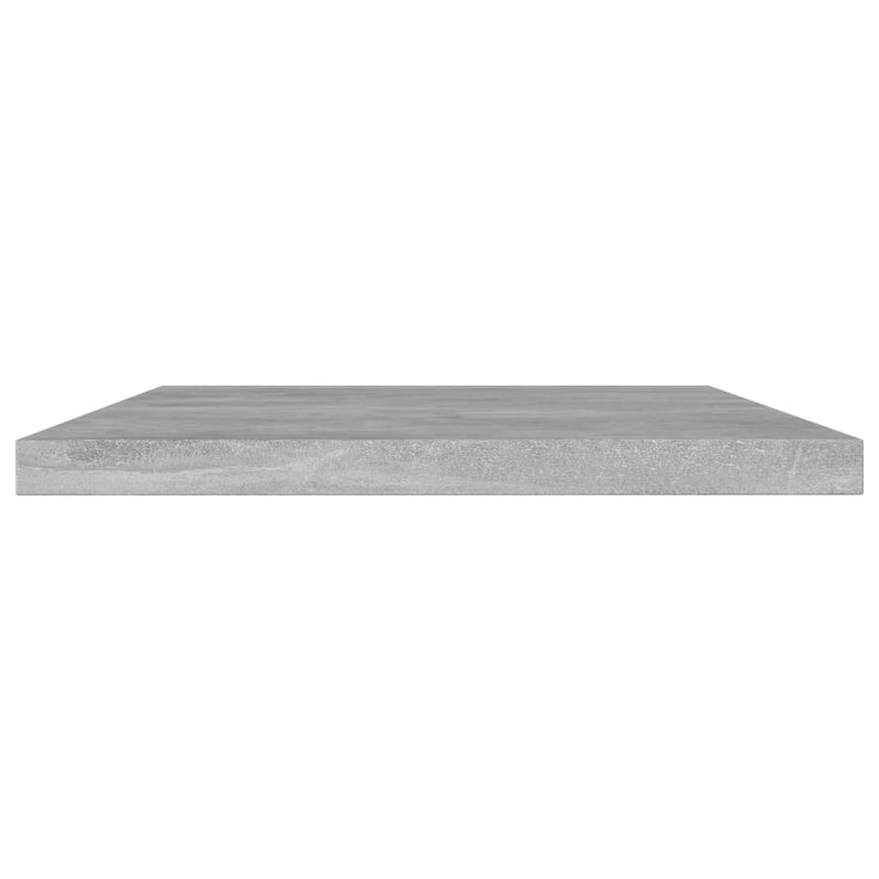 Bookshelf Boards 4 pcs Concrete Gray 23.6"x3.9"x0.6" Chipboard