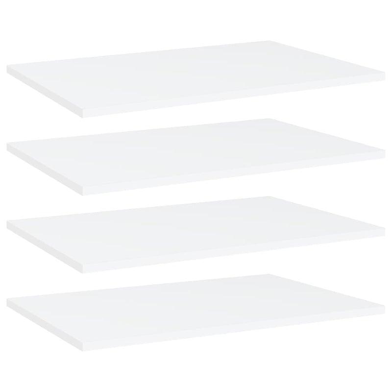 Bookshelf Boards 4 pcs White 23.6"x15.7"x0.6" Chipboard