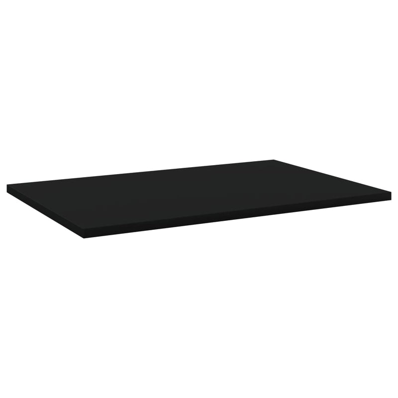Bookshelf Boards 4 pcs Black 23.6"x15.7"x0.6" Chipboard