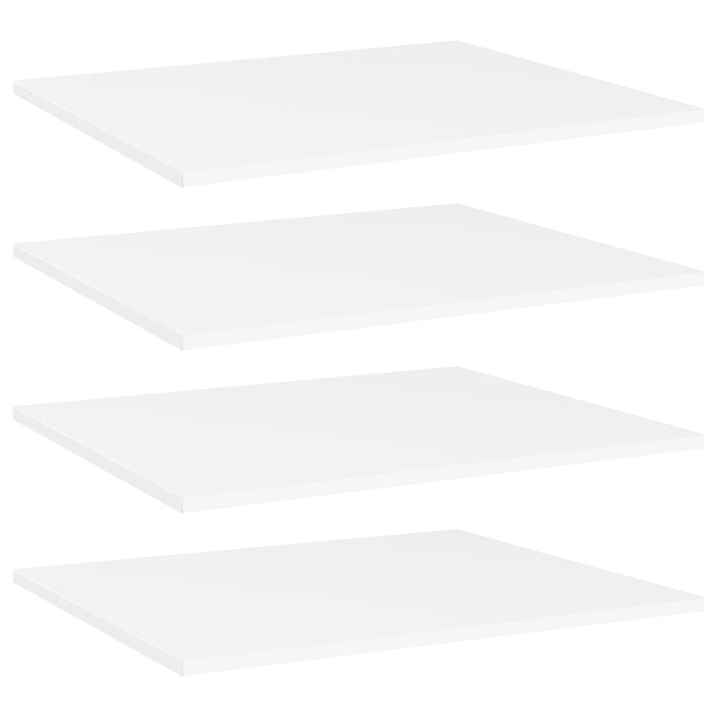 Bookshelf Boards 4 pcs White 23.6"x19.7"x0.6" Chipboard
