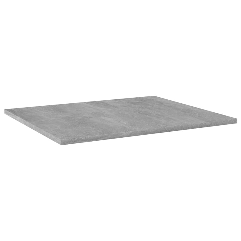 Bookshelf Boards 4 pcs Concrete Gray 23.6"x19.7"x0.6" Chipboard