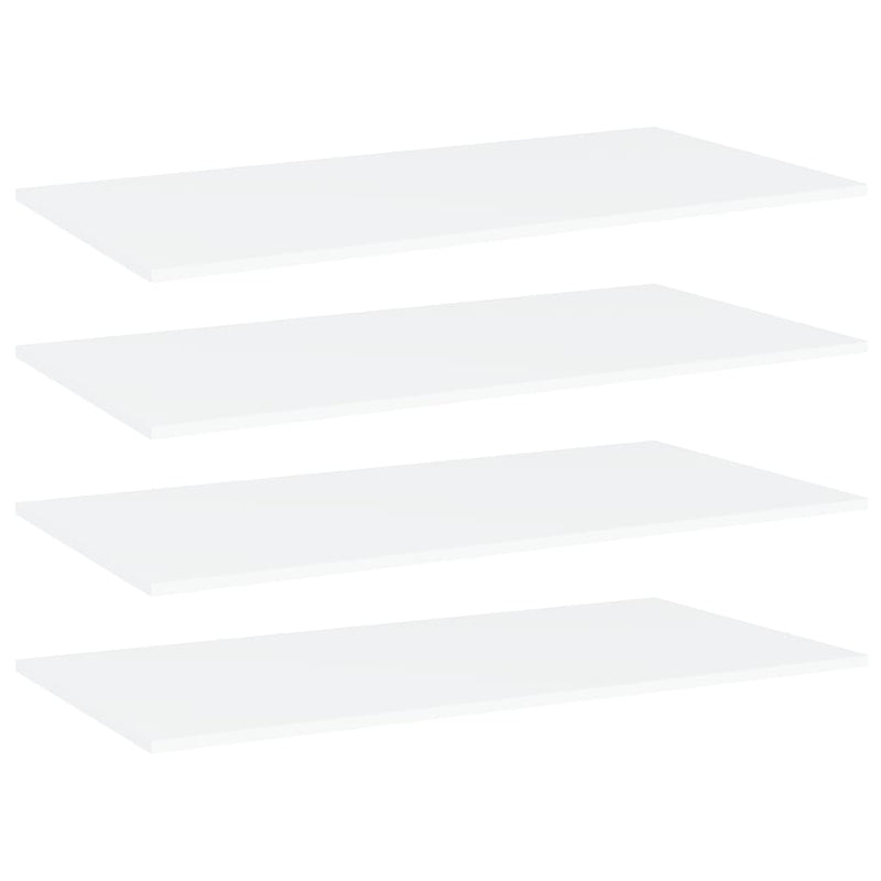 Bookshelf Boards 4 pcs White 31.5"x7.9"x0.6" Chipboard