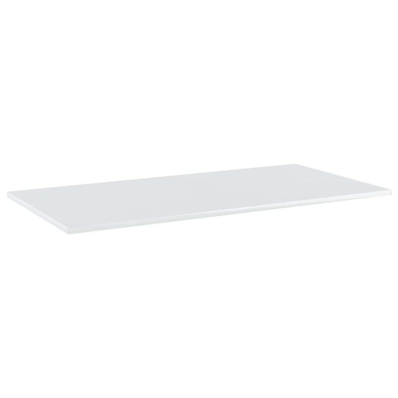 Bookshelf Boards 4 pcs High Gloss White 31.5"x11.8"x0.6" Chipboard