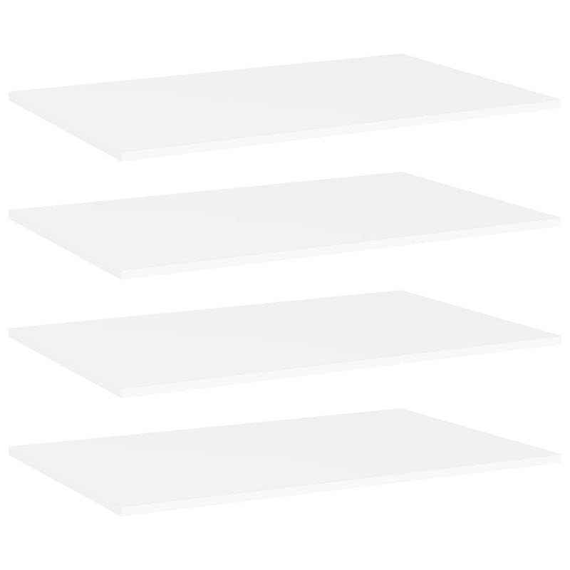 Bookshelf Boards 4 pcs White 31.5"x19.7"x0.6" Chipboard
