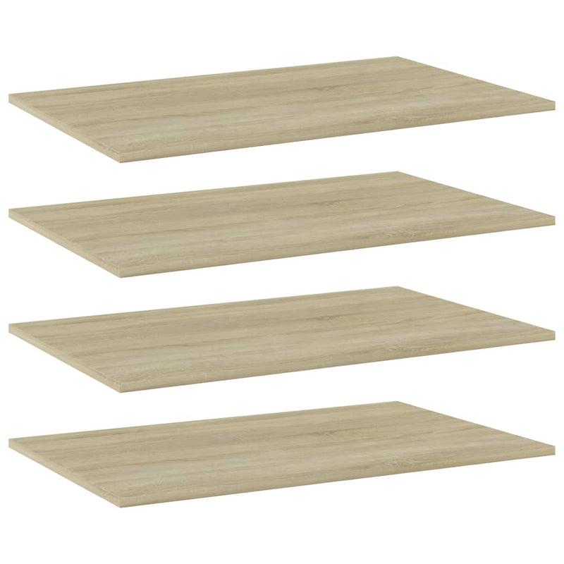 Bookshelf Boards 4 pcs Sonoma Oak 31.5"x19.7"x0.6" Chipboard