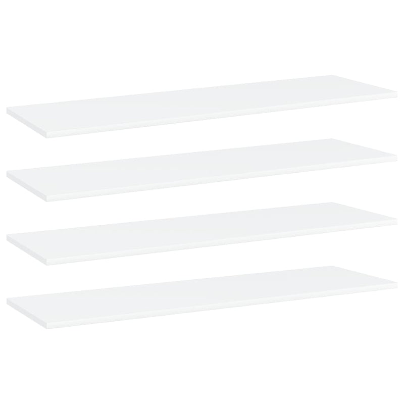 Bookshelf Boards 4 pcs White 39.4"x11.8"x0.6" Chipboard