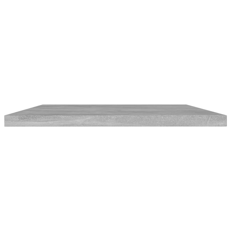 Bookshelf Boards 4 pcs Concrete Gray 39.4"x11.8"x0.6" Chipboard