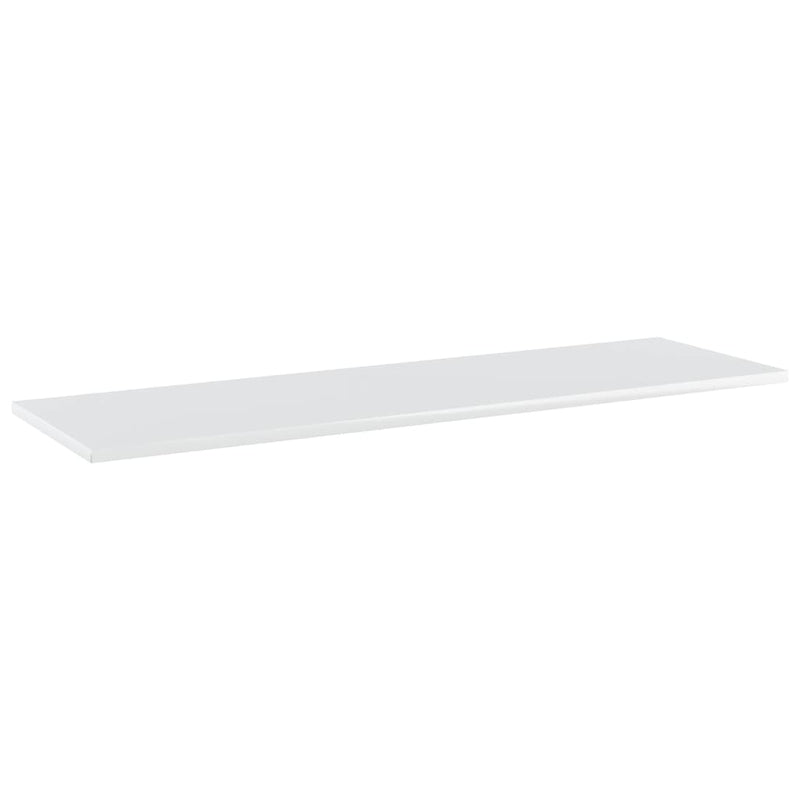 Bookshelf Boards 4 pcs High Gloss White 39.4"x11.8"x0.6" Chipboard