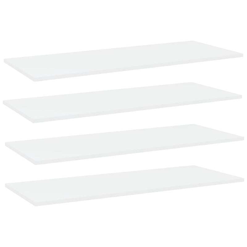 Bookshelf Boards 4 pcs White 39.4"x15.7"x0.6" Chipboard