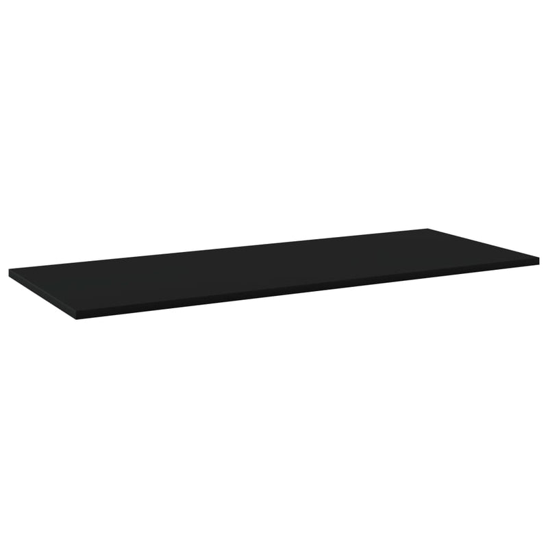 Bookshelf Boards 4 pcs Black 39.4"x15.7"x0.6" Chipboard