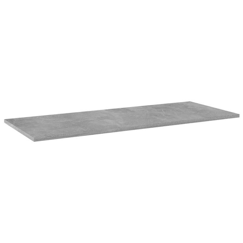 Bookshelf Boards 4 pcs Concrete Gray 39.4"x15.7"x0.6" Chipboard