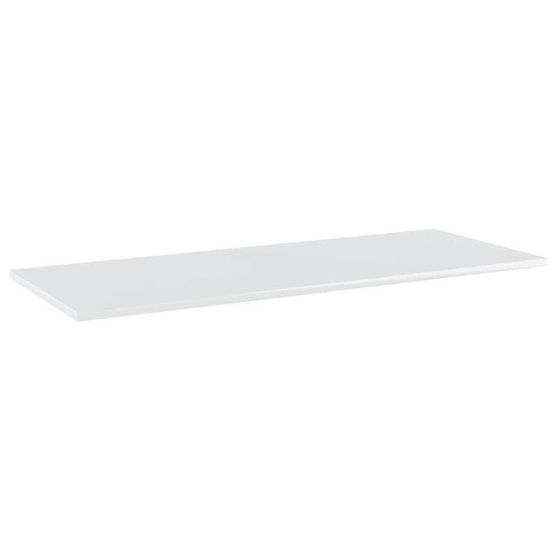 Bookshelf Boards 4 pcs High Gloss White 39.4"x15.7"x0.6" Chipboard