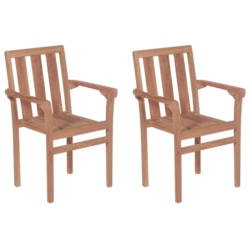 Patio Chairs 2 pcs with Taupe Cushions Solid Teak Wood